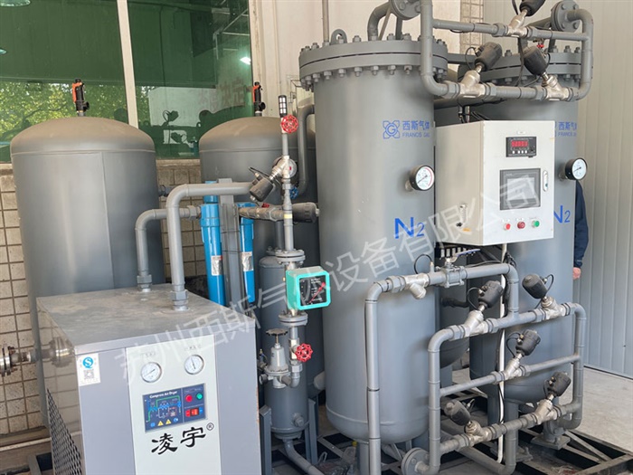 變壓吸附制氮機系統流程